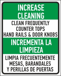 Increase Cleaning Sign 