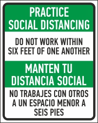 Practice Social Distancing Sign