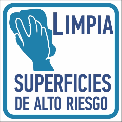 Limpia las superficies de alto riesgo