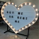 Marquee lights heart shape